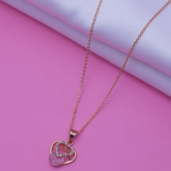 RoseGlow Heart Pendant