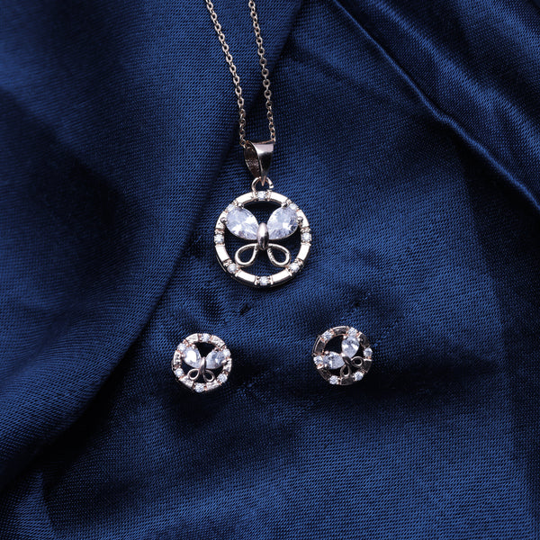 Crystal Wings Pendant Set