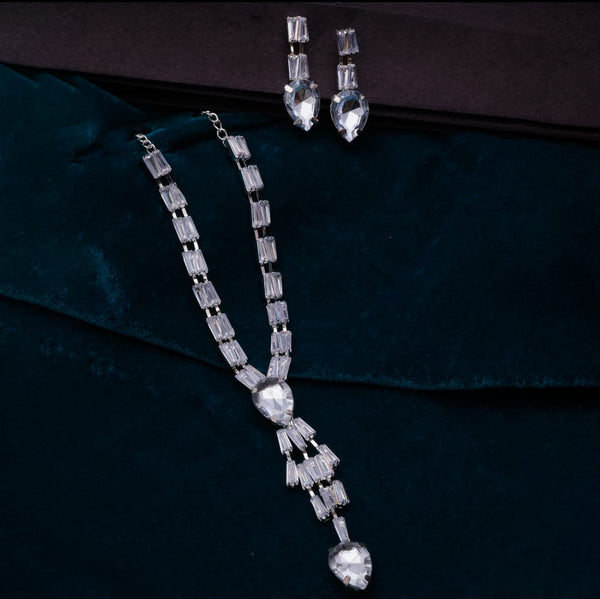 💎 Eternal Grace Crystal Drop Necklace & Earrings Set
