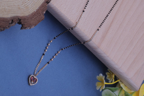 Ruby Heart Mangalsutra